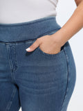 Stretchy Pull-On Skinny-Fit Jeans