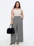 Geometric Print Pull-On Pants