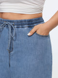 Pull-On Stretchy Cuffed Hem Jeans