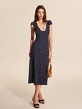 Polka Dot Lace-Trim Dress