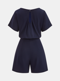 Tie-Waist Short-Sleeve Romper