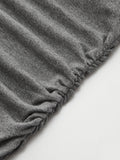 Ruched Asymmetric Cami Maxi Dress