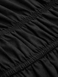 One-Shoulder Cotton Tie-Side Smocked Romper