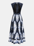 Backless Floral Print Maxi Dress