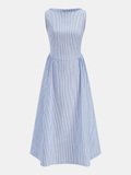 Sleeveless Striped Maxi Dress