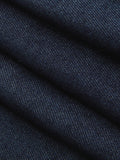 Scallop Button Front Sleeveless Denim Mini Dress
