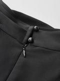 Asymmetric Sleeveless Belted Tailored Romper