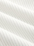 Polo Collar Contrast Trim Ribbed Knit Mini Dress