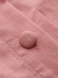 Cotton Linen Pleated Belted Blazer Dress