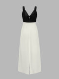 Cut-Out Palm Print Maxi Dress