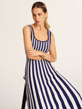 Striped Sleeveless Knit Tank Dress