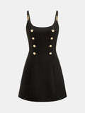 Napoleon Double Breasted Linen Blend Mini Dress