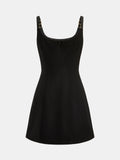 Napoleon Double Breasted Linen Blend Mini Dress