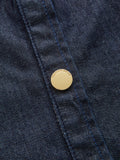 Button Front Denim Midi Dress
