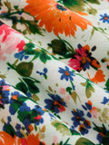 Multicolor Floral Print Mermaid Midi Dress