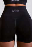 High Waist Define Luxe Mini Shorts In Black