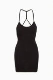 X Jennie Carla Cotton Mini Dress - Black
