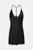 X Jennie Colette Silk Mini Dress - Black