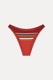 Dove Striped Bikini Bottom - Sandstone
