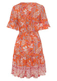 Tiered Short Sleeve Dress