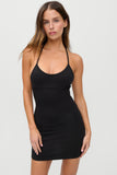 X Jennie Carla Cotton Mini Dress - Black