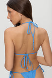 Nick Triangle Halter Bikini Top - Azure
