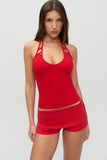 X Jennie Nora Cotton Halter Top - Roses