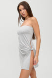 X Jennie Vera Strapless Mini Dress - Smoke Gray