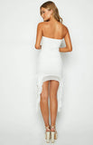 Iris White Ruffle Mesh Mini Dress