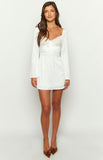 Layla White Long Sleeve Mini Dress