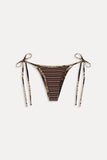 Mackenzie Reversible String Bikini Bottom - Saddle Up