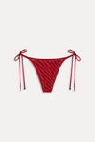 X Jennie Mackenzie Satin Bikini Bottom - Spring Stripe