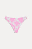 Marina Satin Cheeky Bikini Bottom - Tropical Pink Polka Dot