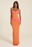 The Veda Corset Top in Orange