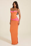 The Veda Corset Top in Orange