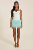 The Hourglass Corset Top in Aqua