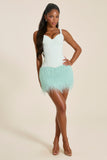 The Hourglass Corset Top in Aqua