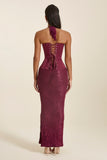 The Maeve Lace Corset Top in Plum
