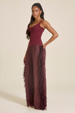 The Hourglass Corset Top in Wine