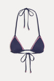 Nick String Triangle Bikini Top - Midnight Bloom