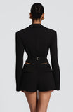 Agatha Cropped Blazer - Black
