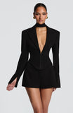 Agatha Cropped Blazer - Black