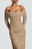 Adelphia Midi Dress - Beige