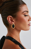 Azra Earrings - Black/Gold