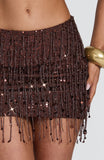 Blaise Mini Skirt - Plum Brown