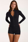 Soft Active Zip-Up Jacket In Black