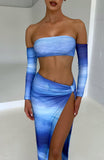 Brynn Top - Blue Haze Print