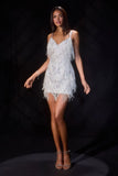 Bijoux Mini Dress - Fringe Flapper Short Cocktail Dress