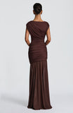 Demelza Maxi Dress - Plum Brown