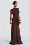 Demelza Maxi Dress - Plum Brown